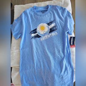 Light Blue Argentina Soccer Tee